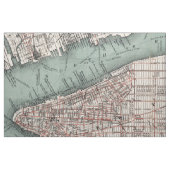 ヴィンテージニューヨークの地図(1897) ファブリック (ファットクウォーター)