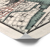 ヴィンテージニューヨークの地図(1897) ポスター (角)