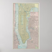 ヴィンテージニューヨークの地図(1901年) ポスター (正面)