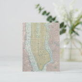 ヴィンテージニューヨークの地図(1901年) ポストカード (スタンド正面)