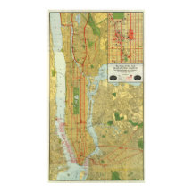 ヴィンテージニューヨークの地図(1918)