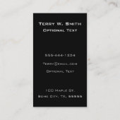 ヴィンテージニューヨークの自由の女神 名刺 (裏面)