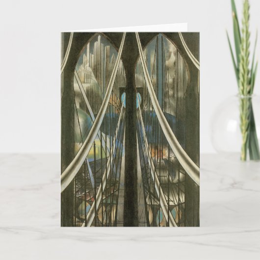 ヴィンテージニューヨークアーキテクチャ、ブルックリンブリッジ カード (正面)