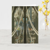 ヴィンテージニューヨークアーキテクチャ、ブルックリンブリッジ カード (黄色い花)