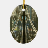 ヴィンテージニューヨークアーキテクチャ、ブルックリンブリッジ セラミックオーナメント (正面)