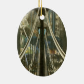 ヴィンテージニューヨークアーキテクチャ、ブルックリンブリッジ セラミックオーナメント (裏面)