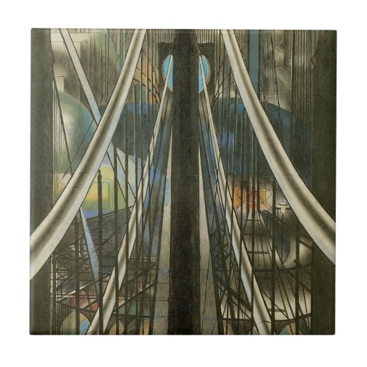 ヴィンテージニューヨークアーキテクチャ、ブルックリンブリッジ タイル (正面)