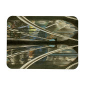 ヴィンテージニューヨークアーキテクチャ、ブルックリンブリッジ マグネット (横)