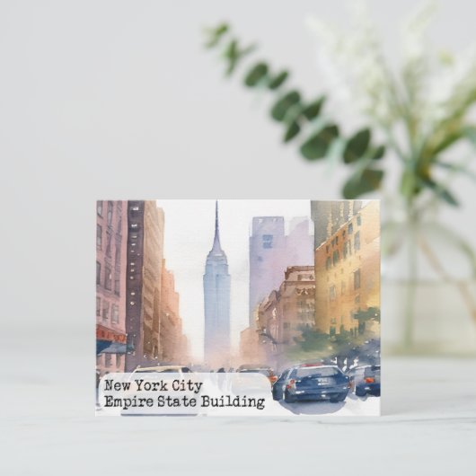 ヴィンテージニューヨークウォーターカラー ポストカード (スタンド正面)