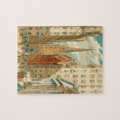 ヴィンテージニューヨークウォールストリートトリニティチャーチ ジグソーパズル (横)