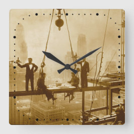 ヴィンテージニューヨークシティアイアンワーカーズランチタイム スクエア壁時計