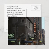 ヴィンテージニューヨークシティシアターディストリクトシンボルや象徴W 45 ポストカード (正面/裏面)