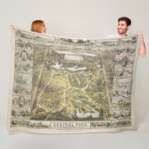 ヴィンテージニューヨークシティセントラルパークマップ1863