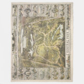 ヴィンテージニューヨークシティセントラルパークマップ1863 フリースブランケット (正面)