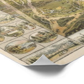 ヴィンテージニューヨークシティセントラルパークマップ1863 ポスター (角)