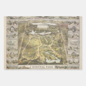 ヴィンテージニューヨークシティセントラルパークマップ1863 ラッピングペーパーシート (正面3)