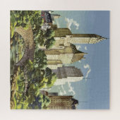 ヴィンテージニューヨークシティトラベルシーニックイラストレーション ジグソーパズル (横)