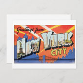 ヴィンテージニューヨークシティハガキ ポストカード (正面/裏面)