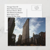 ヴィンテージニューヨークシティフラティロンディストリクト5thアベニュー ポストカード (正面/裏面)