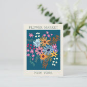 ヴィンテージニューヨークシティフラワーマーケット旅行 ポストカード (スタンド正面)