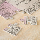 ヴィンテージニューヨークシティブルックリンの地図 ジグソーパズル (側面)