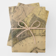 ヴィンテージニューヨークシティプラン1789復元済み