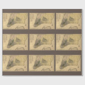 ヴィンテージニューヨークシティプラン1789復元済み ラッピングペーパー (フラット)