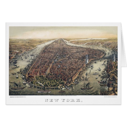 ヴィンテージニューヨークシティマンハッタンブルックリンブリッジ (正面横)