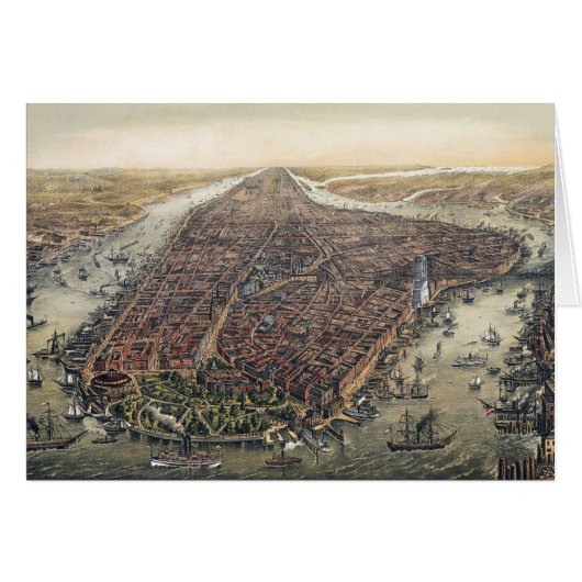 ヴィンテージニューヨークシティマンハッタンブルックリンブリッジ (正面横)