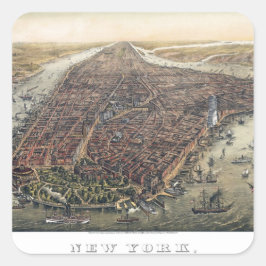 ヴィンテージニューヨークシティマンハッタンブルックリンブリッジ スクエアシール