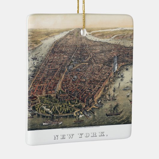 ヴィンテージニューヨークシティマンハッタンブルックリンブリッジ セラミックオーナメント (右)