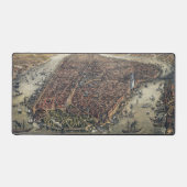 ヴィンテージニューヨークシティマンハッタンブルックリンブリッジ デスクマット (正面)