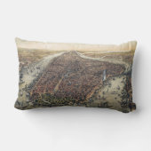 ヴィンテージニューヨークシティマンハッタンブルックリンブリッジ ランバークッション (裏面)