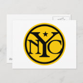 ヴィンテージニューヨークシティロゴ ポストカード (正面/裏面)