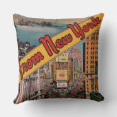 ヴィンテージニューヨークシティ装飾用クッション クッション (裏面)
