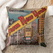 ヴィンテージニューヨークシティ装飾用クッション クッション (ブランケット)