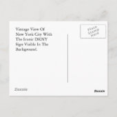 ヴィンテージニューヨークシティDKNYサインブロードウェイ@ヒューストン ポストカード (裏面)