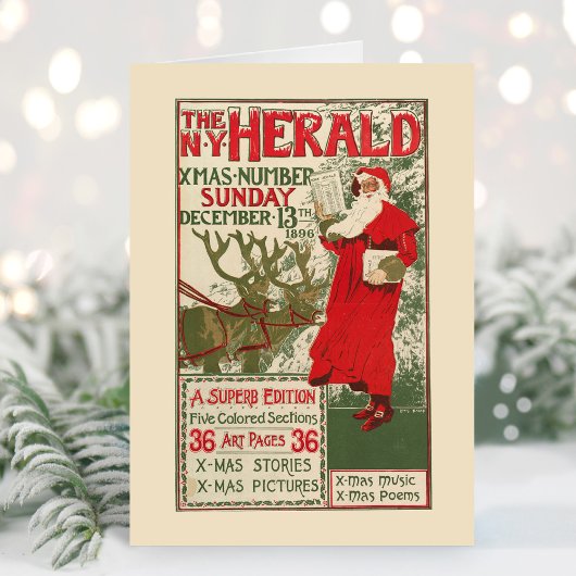 ヴィンテージニューヨークヘラルドクリスマスエディション シーズンカード