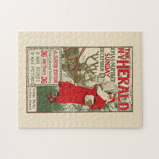 ヴィンテージニューヨークヘラルドクリスマスエディション ジグソーパズル (横)