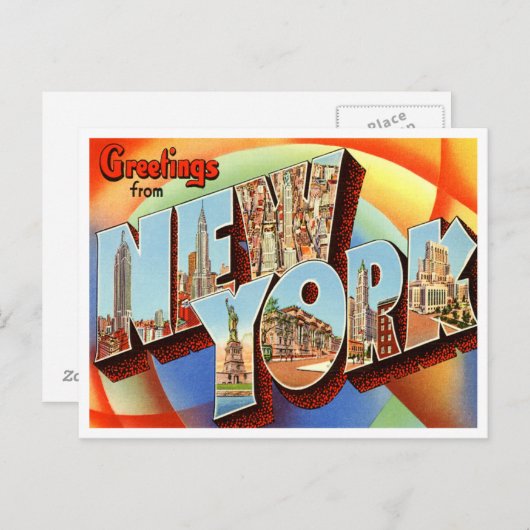 ヴィンテージニューヨークポストカード ポストカード (正面/裏面)