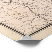 ヴィンテージニューヨーク州地質図(1870) ポスター (角)