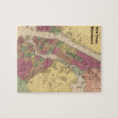 ヴィンテージニューヨーク州・ブルックリンの地図（1868年） ジグソーパズル (横)