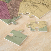 ヴィンテージニューヨーク州・ブルックリンの地図（1868年） ジグソーパズル (側面)