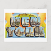 ヴィンテージニューヨーク市からの挨拶 ポストカード (正面)