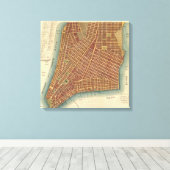 ヴィンテージニューヨーク市の地図(1807) キャンバスプリント (インサイチュ (ウッドフロア))