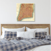 ヴィンテージニューヨーク市の地図(1807) キャンバスプリント (インサイチュ (寝室))