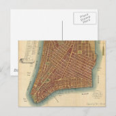 ヴィンテージニューヨーク市の地図(1807) ポストカード (正面/裏面)
