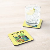 ヴィンテージニューヨーク市の自由旅行アートの像 コースター (右側)