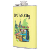 ヴィンテージニューヨーク市の自由旅行アートの像 フラスク (左)