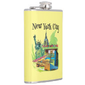 ヴィンテージニューヨーク市の自由旅行アートの像 フラスク (右)